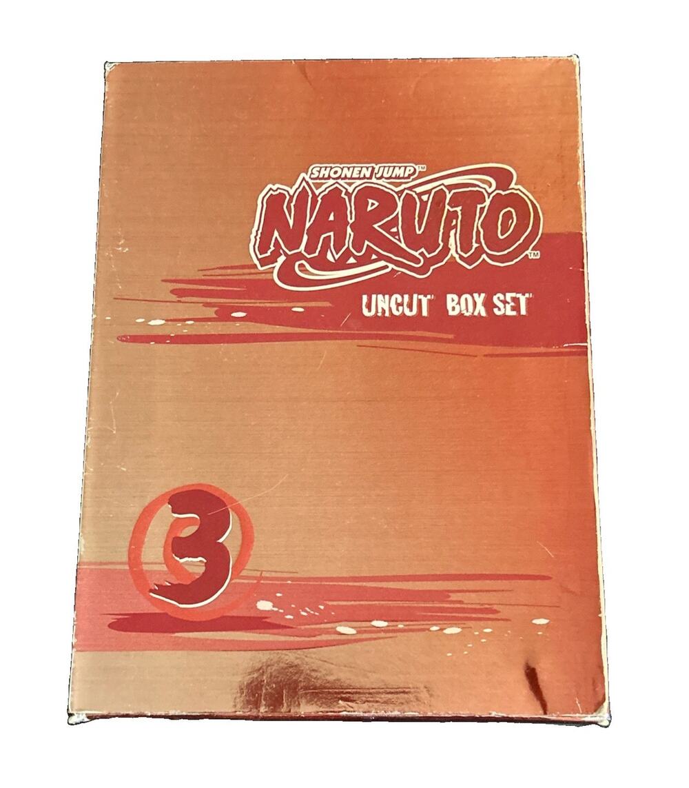 Naruto Uncut Shonen Jump Box Set Vol. 3 DVD 2007 3-Disc Set Tested & Working